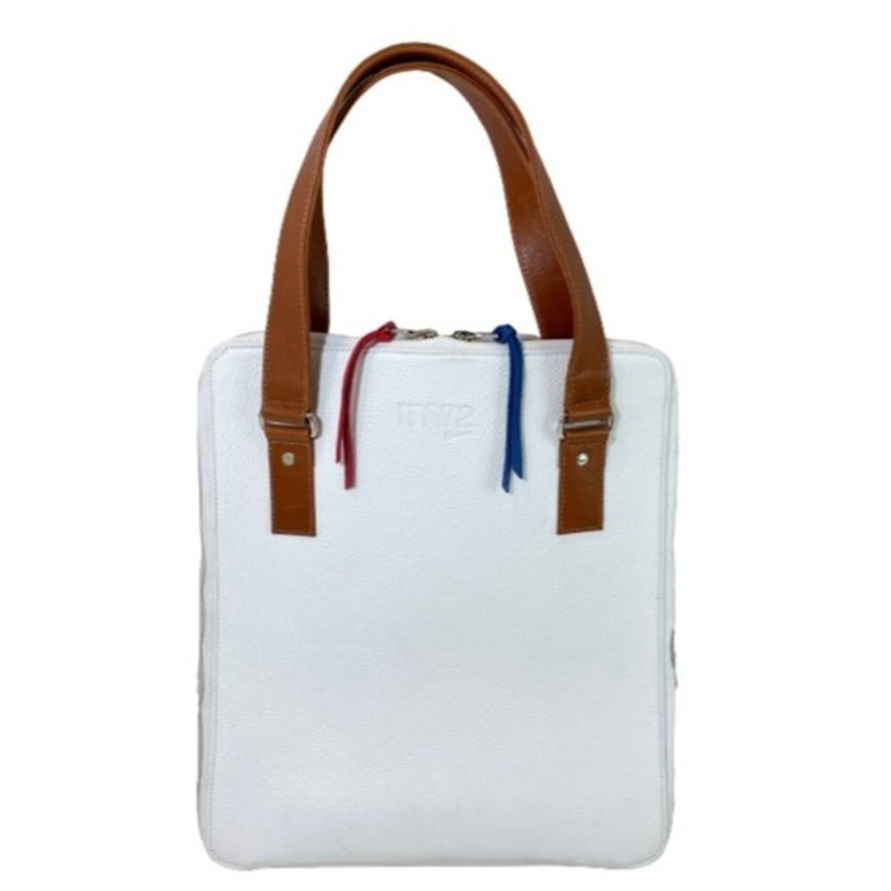 Nike Team USA Leather Off‎ White Grain Briefcase Laptop Bag Olympic Athlete Only